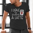 Valentines Day Teacher Tee I Love My Students A Latte Men's V-Neck T-Shirt, gift for family, gift for coworker