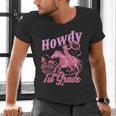 Vintage Howdy First Grade Cowgirl Teacher Western School Men's V-Neck T-Shirt, First Grade Teacher Shirts, gift for family, gift for coworker Vintage Howdy First Grade Cowgirl Teacher Western School Men's V-Neck T-Shirt, First Grade Teacher Shirts, gift for family, gift for coworker