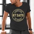 Vintage I Survived 67 Days Of School Teachers Students Men's V-Neck T-Shirt, gift for family, gift for coworker Vintage I Survived 67 Days Of School Teachers Students Men's V-Neck T-Shirt, gift for family, gift for coworker