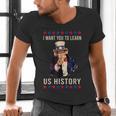 I Want You To Learn US History American Teacher School For Men Women Men's V-Neck T-Shirt, History Teacher Shirts, gift for family, gift for coworker
