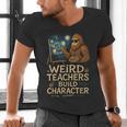 Weird Teachers Build Character Van Bigfoot Art Men's V-Neck T-Shirt, gift for family, gift for coworker Weird Teachers Build Character Van Bigfoot Art Men's V-Neck T-Shirt, gift for family, gift for coworker