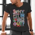 Why Fit In Doctor Teacher Cat In Hat Cool Autism Awareness Men Women Kids Men's V-Neck T-Shirt, gift for family, gift for coworker