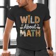Wild About Math Cute Teacher Student Math Club Men's V-Neck T-Shirt, gift for family, gift for coworker