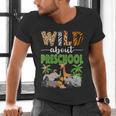 Wild About Preschool Teacher Student Preschool Zoo Safari Men's V-Neck T-Shirt, gift for family, gift for coworker Wild About Preschool Teacher Student Preschool Zoo Safari Men's V-Neck T-Shirt, gift for family, gift for coworker