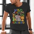Wild About Teaching Safari Jungle School Teacher Men's V-Neck T-Shirt, gift for family, gift for coworker Wild About Teaching Safari Jungle School Teacher Men's V-Neck T-Shirt, gift for family, gift for coworker