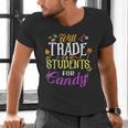 Will Trade Students For Candy Teacher Cute Halloween Costume Men's V-Neck T-Shirt, gift for family, gift for coworker Will Trade Students For Candy Teacher Cute Halloween Costume Men's V-Neck T-Shirt, gift for family, gift for coworker
