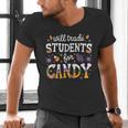 Will Trade Students For Candy Teacher Halloween Costume Tee Men's V-Neck T-Shirt, gift for family, gift for coworker