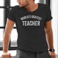 World's Okayest Teacher Educator Best Teacher Ever Men's V-Neck T-Shirt, gift for family, gift for coworker World's Okayest Teacher Educator Best Teacher Ever Men's V-Neck T-Shirt, gift for family, gift for coworker