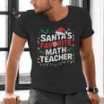 Xmas Lighting Santa's Favorite Math Teacher Christmas Men's V-Neck T-Shirt, gift for family, gift for coworker Xmas Lighting Santa's Favorite Math Teacher Christmas Men's V-Neck T-Shirt, gift for family, gift for coworker