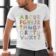 ABC Animals Alphabet Graphic Boys Girls Kindergarten Teacher Men's V-Neck T-Shirt, gift for family, gift for coworker ABC Animals Alphabet Graphic Boys Girls Kindergarten Teacher Men's V-Neck T-Shirt, gift for family, gift for coworker