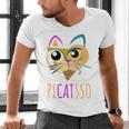 Abstract Cat Art Picatsso Shirt For Art Teachers Men's V-Neck T-Shirt, gift for family, gift for coworker
