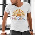 Back To School Hello Preschool For Kids Teacher Women Men's V-Neck T-Shirt, gift for family, gift for coworker Back To School Hello Preschool For Kids Teacher Women Men's V-Neck T-Shirt, gift for family, gift for coworker