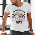 You Can't Scare Me I Teach Art Retro Teacher Ghost Halloween Men's V-Neck T-Shirt, gift for family, gift for coworker