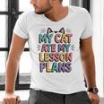 My Cat Ate My Lesson Plans Teacher Cat Humor Men's V-Neck T-Shirt, gift for family, gift for coworker My Cat Ate My Lesson Plans Teacher Cat Humor Men's V-Neck T-Shirt, gift for family, gift for coworker