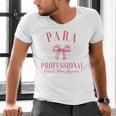 Coquette Bow Paraprofessional School Para Squad Teacher Aide Men's V-Neck T-Shirt, gift for family, gift for coworker