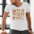 Coquette Bow Teacher Thanksgiving Fall Autumn Girls Women Men's V-Neck T-Shirt, gift for family, gift for coworker Coquette Bow Teacher Thanksgiving Fall Autumn Girls Women Men's V-Neck T-Shirt, gift for family, gift for coworker
