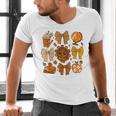 Coquette Teach Teacher Bows Thanksgiving Turkey Fall Autumn Men's V-Neck T-Shirt, gift for family, gift for coworker