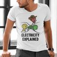 Electricity Explained Physics Nerd I Teacher School Men's V-Neck T-Shirt, gift for family, gift for coworker Electricity Explained Physics Nerd I Teacher School Men's V-Neck T-Shirt, gift for family, gift for coworker