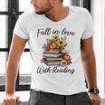 Fall In Love With Reading Book Autumn Teachers Pumpkins Men's V-Neck T-Shirt, gift for family, gift for coworker Fall In Love With Reading Book Autumn Teachers Pumpkins Men's V-Neck T-Shirt, gift for family, gift for coworker