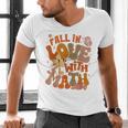 Fall In Love With Science Math Teacher Fall Thanksgiving Men's V-Neck T-Shirt, Science Teacher Shirts, gift for family, gift for coworker