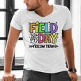 Field Day Yellow Team For Teacher Kids Field Day Games Men's V-Neck T-Shirt, gift for family, gift for coworker Field Day Yellow Team For Teacher Kids Field Day Games Men's V-Neck T-Shirt, gift for family, gift for coworker