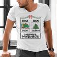 First Educate Then Celebrate Christmas Teacher Winter Break Men's V-Neck T-Shirt, gift for family, gift for coworker First Educate Then Celebrate Christmas Teacher Winter Break Men's V-Neck T-Shirt, gift for family, gift for coworker