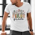First Grade Teacher Wildflower Back To School Floral Outfits Men's V-Neck T-Shirt, First Grade Teacher Shirts, gift for family, gift for coworker First Grade Teacher Wildflower Back To School Floral Outfits Men's V-Neck T-Shirt, First Grade Teacher Shirts, gift for family, gift for coworker