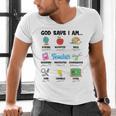 God Says Im Teacher Christian Back To School Religious Men's V-Neck T-Shirt, gift for family, gift for coworker