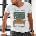 Halloween Teacher I'Ll Just Wait Until It's Quiet Men's V-Neck T-Shirt, gift for family, gift for coworker