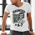 Haunted 67 Skeleton Math Teacher Halloween Costume Math Pun Men's V-Neck T-Shirt, gift for family, gift for coworker Haunted 67 Skeleton Math Teacher Halloween Costume Math Pun Men's V-Neck T-Shirt, gift for family, gift for coworker