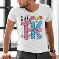 Hello TK Transitional Kindergarten Back To School Teacher Men's V-Neck T-Shirt, gift for family, gift for coworker Hello TK Transitional Kindergarten Back To School Teacher Men's V-Neck T-Shirt, gift for family, gift for coworker