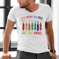 Its Okay To Feel All The Feels Mood Color Crayons Teacher Men's V-Neck T-Shirt, gift for family, gift for coworker Its Okay To Feel All The Feels Mood Color Crayons Teacher Men's V-Neck T-Shirt, gift for family, gift for coworker