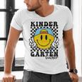 Kindergarten Teacher Hippie Smile Face Back School Men's V-Neck T-Shirt, gift for family, gift for coworker