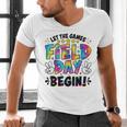 Let The Games Field Day Begin Tie Dye Adults Teacher Kids Men's V-Neck T-Shirt, gift for family, gift for coworker