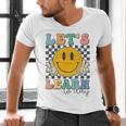 Let's Learn Today Smile Face Back To School For Teacher Kids Men's V-Neck T-Shirt, gift for family, gift for coworker