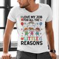 Love Job For Little Reasons Daycare Teacher Graphic Men's V-Neck T-Shirt, gift for family, gift for coworker Love Job For Little Reasons Daycare Teacher Graphic Men's V-Neck T-Shirt, gift for family, gift for coworker