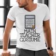 Math Teacher Costume Tshirt Halloween High School Calculator Men's V-Neck T-Shirt, gift for family, gift for coworker