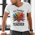 One Thankful Teacher Thanksgiving TurkeyCute Pencil Men's V-Neck T-Shirt, gift for family, gift for coworker One Thankful Teacher Thanksgiving TurkeyCute Pencil Men's V-Neck T-Shirt, gift for family, gift for coworker