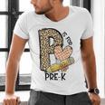 P Is For Pre K Teacher Leopard First Day Of School For Men Women Girls Kids Men's V-Neck T-Shirt, gift for family, gift for coworker