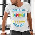 Parallel Lines Math Pun – Teacher Humor Men's V-Neck T-Shirt, gift for family, gift for coworker Parallel Lines Math Pun – Teacher Humor Men's V-Neck T-Shirt, gift for family, gift for coworker