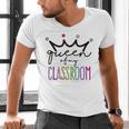 Queen Of My Classroom Colorful Teacher For Men Women Men's V-Neck T-Shirt, gift for family, gift for coworker Queen Of My Classroom Colorful Teacher For Men Women Men's V-Neck T-Shirt, gift for family, gift for coworker