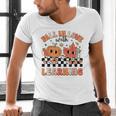 Retro Fall In Love With Learning Autumn Pumpkin Teacher Men's V-Neck T-Shirt, gift for family, gift for coworker Retro Fall In Love With Learning Autumn Pumpkin Teacher Men's V-Neck T-Shirt, gift for family, gift for coworker