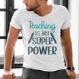 Retro Groovy Teaching Is My Super Power Teacher's Present Men Women Men's V-Neck T-Shirt, gift for family, gift for coworker Retro Groovy Teaching Is My Super Power Teacher's Present Men Women Men's V-Neck T-Shirt, gift for family, gift for coworker