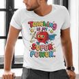 Retro Teaching Is My Superpower Apple Teacher Appreciation Men's V-Neck T-Shirt, gift for family, gift for coworker Retro Teaching Is My Superpower Apple Teacher Appreciation Men's V-Neck T-Shirt, gift for family, gift for coworker