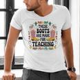 These Boots Are Made Teaching Western Cowboy Teacher Men's V-Neck T-Shirt, gift for family, gift for coworker These Boots Are Made Teaching Western Cowboy Teacher Men's V-Neck T-Shirt, gift for family, gift for coworker