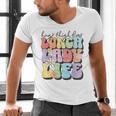 Soul Bleach Teacher Staff First Day Of School Last Hugs & High Fives Lunch Lady Vibes Blue Classic Fit Men's V-Neck T-Shirt, gift for family, gift for coworker Soul Bleach Teacher Staff First Day Of School Last Hugs & High Fives Lunch Lady Vibes Blue Classic Fit Men's V-Neck T-Shirt, gift for family, gift for coworker