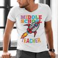 Space Middle School Teacher Back To School Men Women Kids Men's V-Neck T-Shirt, gift for family, gift for coworker