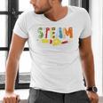 Steam Teacher Science Tech Engineering Arts Maker Men's V-Neck T-Shirt, Science Teacher Shirts, gift for family, gift for coworker