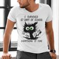 I Survived 67 Days Of School Teachers Students Humor Men's V-Neck T-Shirt, gift for family, gift for coworker I Survived 67 Days Of School Teachers Students Humor Men's V-Neck T-Shirt, gift for family, gift for coworker