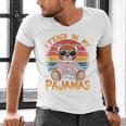 I Teach In My Pajamas Teacher Sunset Bear Retro Men's V-Neck T-Shirt, gift for family, gift for coworker I Teach In My Pajamas Teacher Sunset Bear Retro Men's V-Neck T-Shirt, gift for family, gift for coworker
